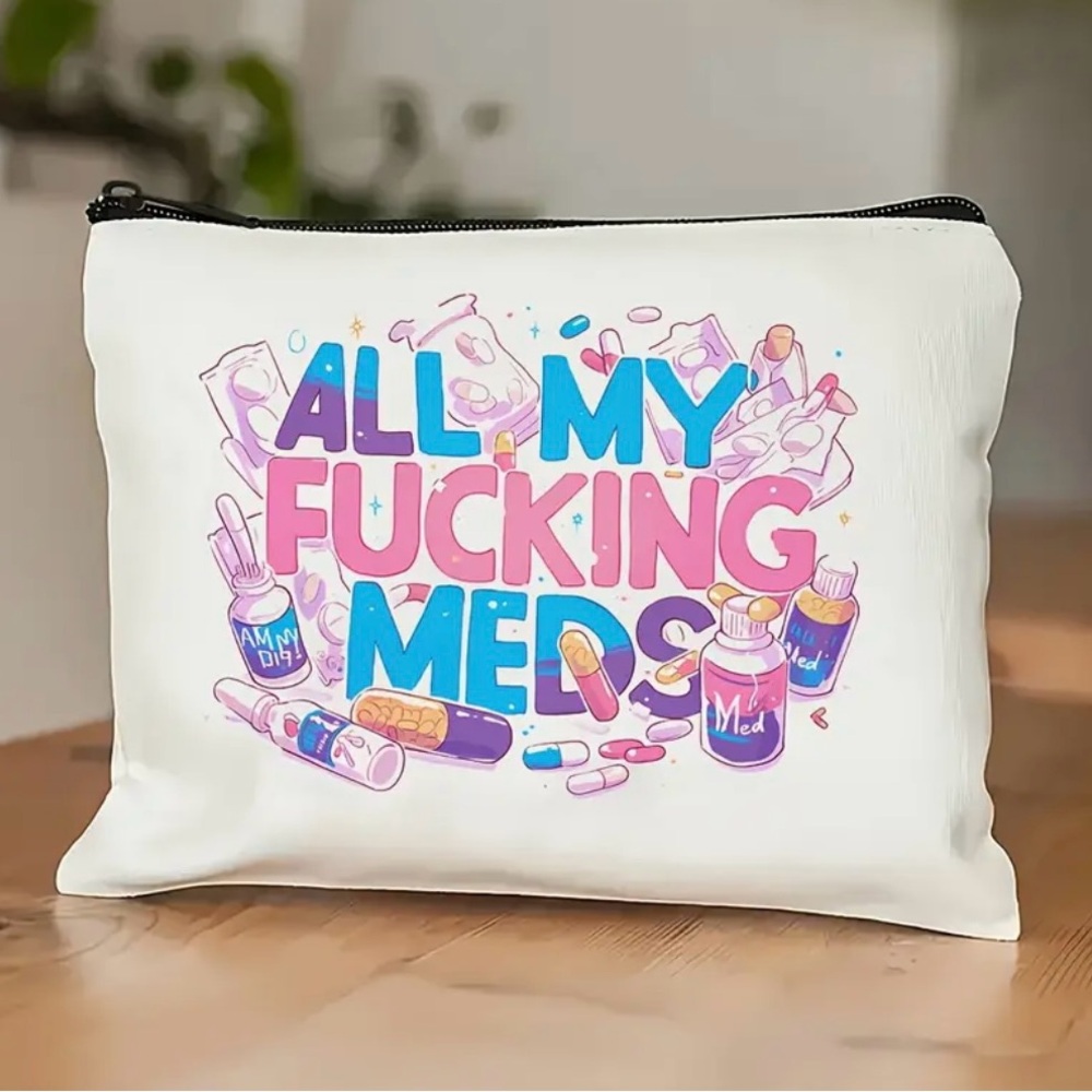 Novelty Zip Medicine Bag Cosmetic/Toiletry/Make-Up - Picture 2 of 2